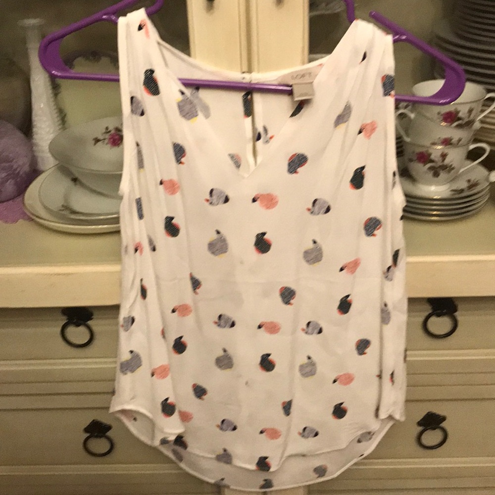 Adorable bird print tank top from Loft Factory